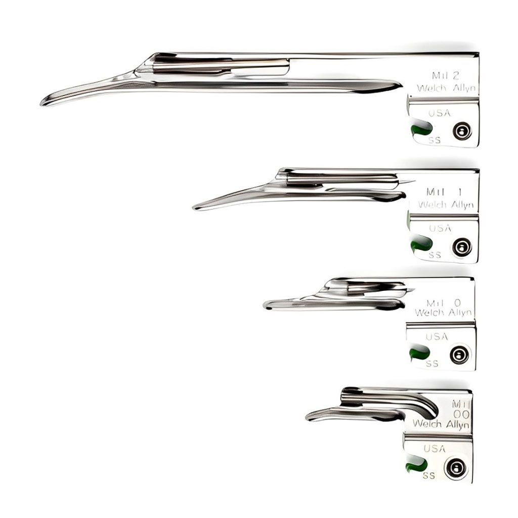 ست لارنگوسکوپ ولش آلن چهار تیغه اطفال