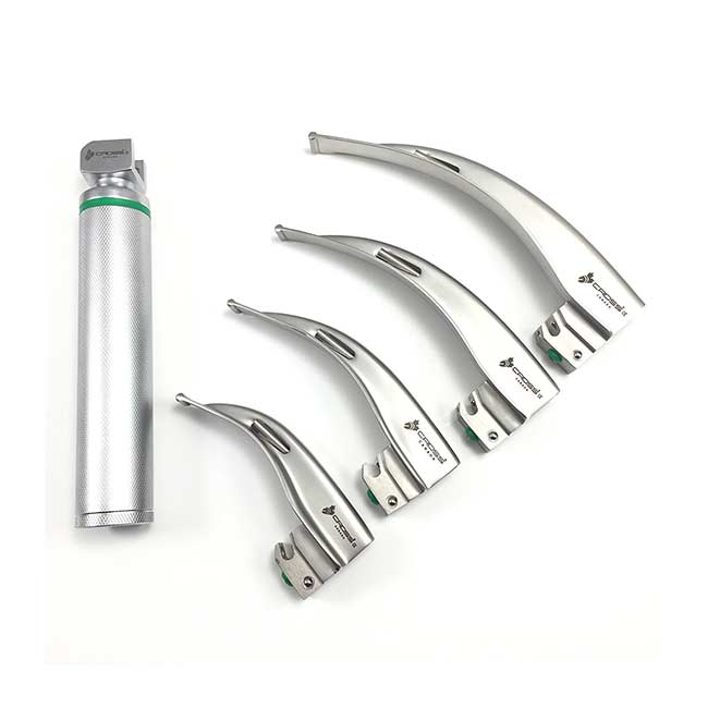 ست لارنگسکوپ 4 تیغه هاین تیغه خمیده 